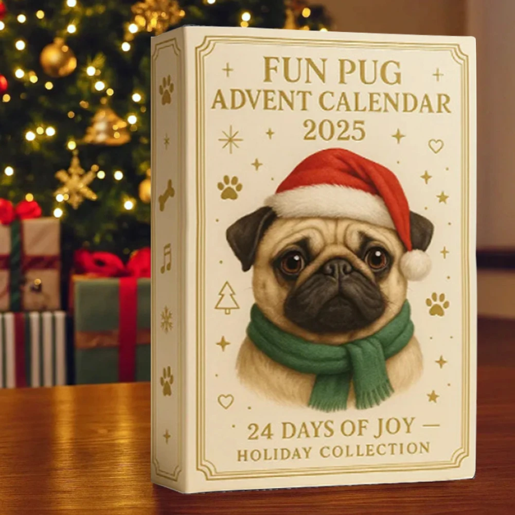 

Забавные украшения для рождественской елки в виде мопса, акриловый очаровательный декор для елки для украшения рождественской елки