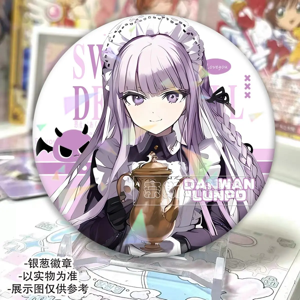 Danganronpa خادمة هيناتا هيناتا ناناكو هيناتا هاجيمي أوما كوكيشي الملابس تذكارية زر لينة قبعة الزخرفية شارة جمع