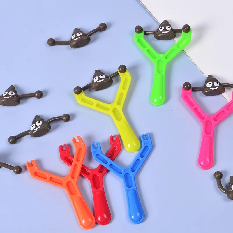 Funny Poop Slingshot Toys Kids Birthday Gifts Boy Girl Party Favor Adult Games Gifts Children's Day Carnival Goodie Bag Filler