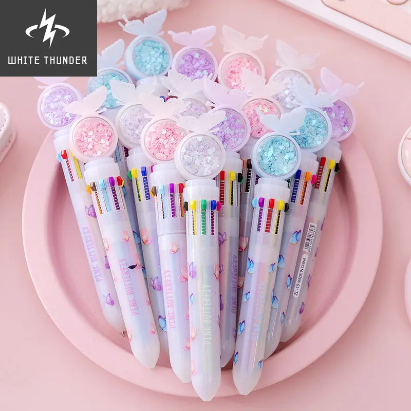 1pc 0.5mm Cute Animal Cartoon Ballpoint Pen School Office Supply Stationery Papelaria Escolar Multicolored Pens Colorful Refill