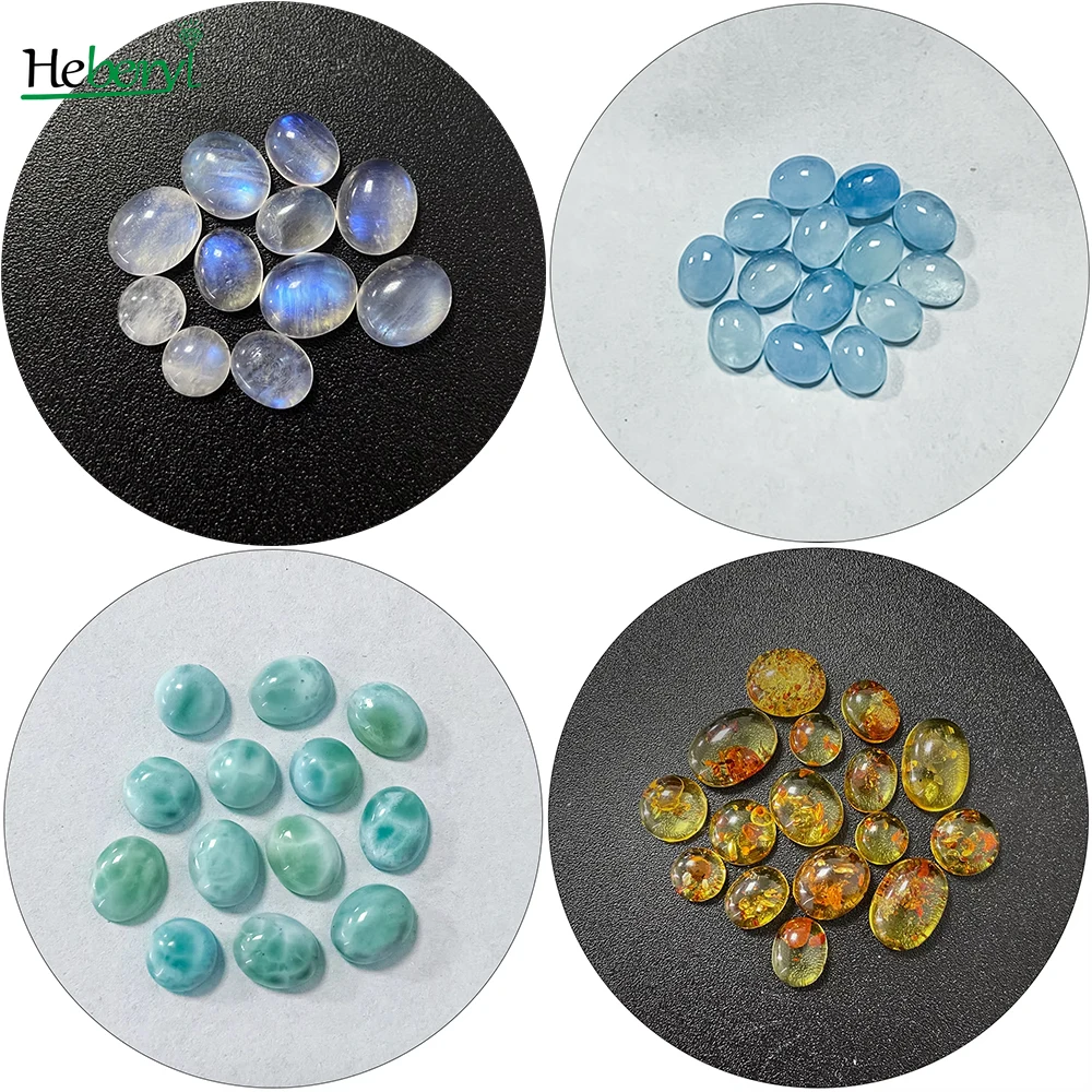 5 قطعة/حقيبة أحجار فضفاضة حجر القمر الطبيعي لاريمار لابرادوريت جودة عالية الحجر الطبيعي لتقوم بها بنفسك اكسسوارات للمجوهرات بالجملة #1