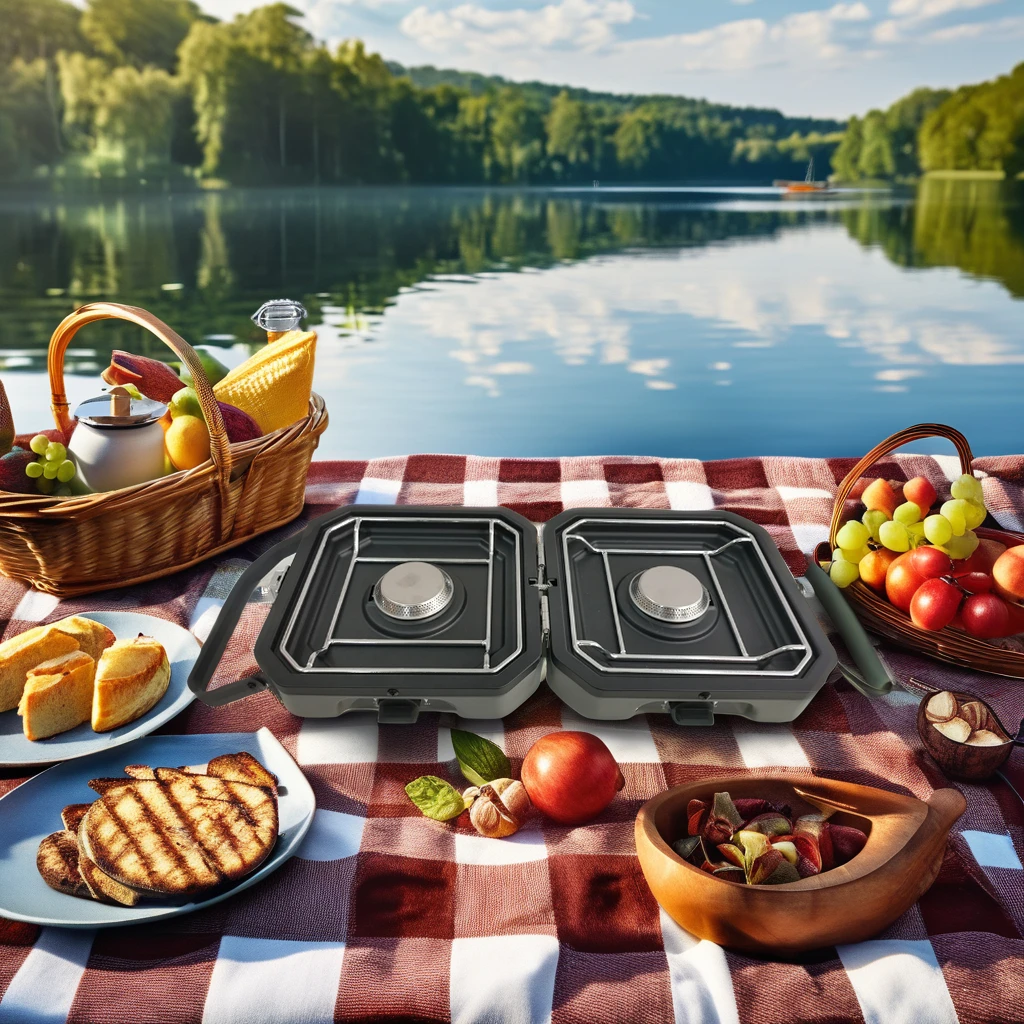 Outdoor Picnic Camping Bbq Gri - Camping Double Cooking Stove review and price