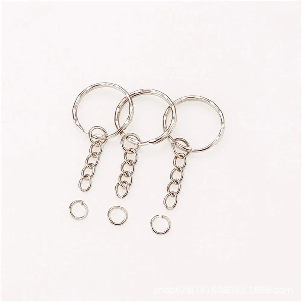20/50/100 Stück Edelstahl Metall Schlüsselanhänger Splitringe DIY Schlüsselanhänger Schlüsselring Karabinerverschluss Schlüsselanhänger Ketten