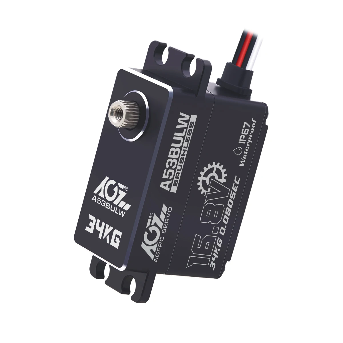 Agfrc flaches a53bulw 3s/4s 34kg programmier bares bürstenloses Servo mit hohem Drehmoment für RC-Car-Crawler-Buggy-Rennboot im Maßstab 1:10 – Detail 3