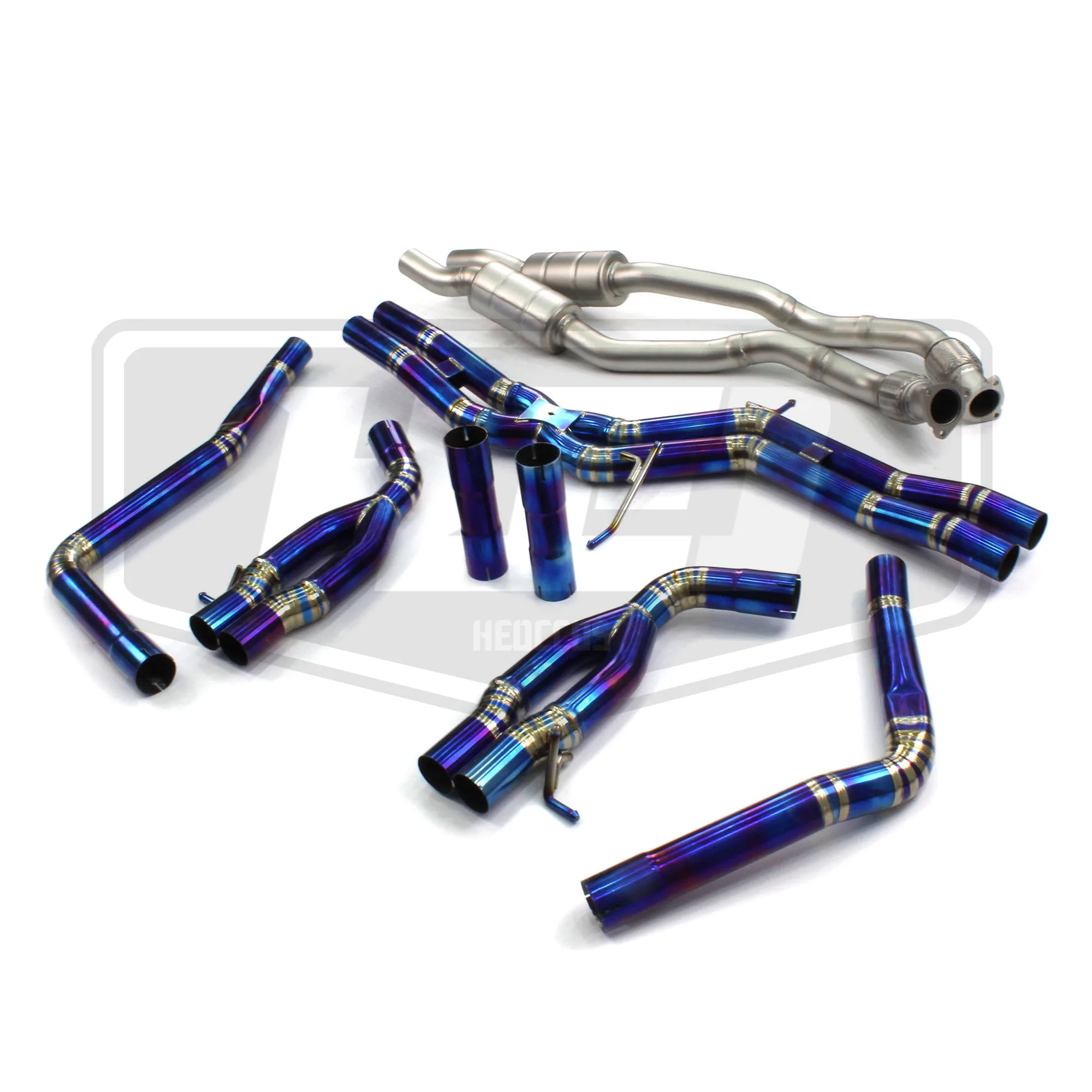 HEO Titanium Straight Pipe Exhaust For Audi Rs6 Rs7 S6 S7 C7 Car Tuning Muffler Catback Exhaust System