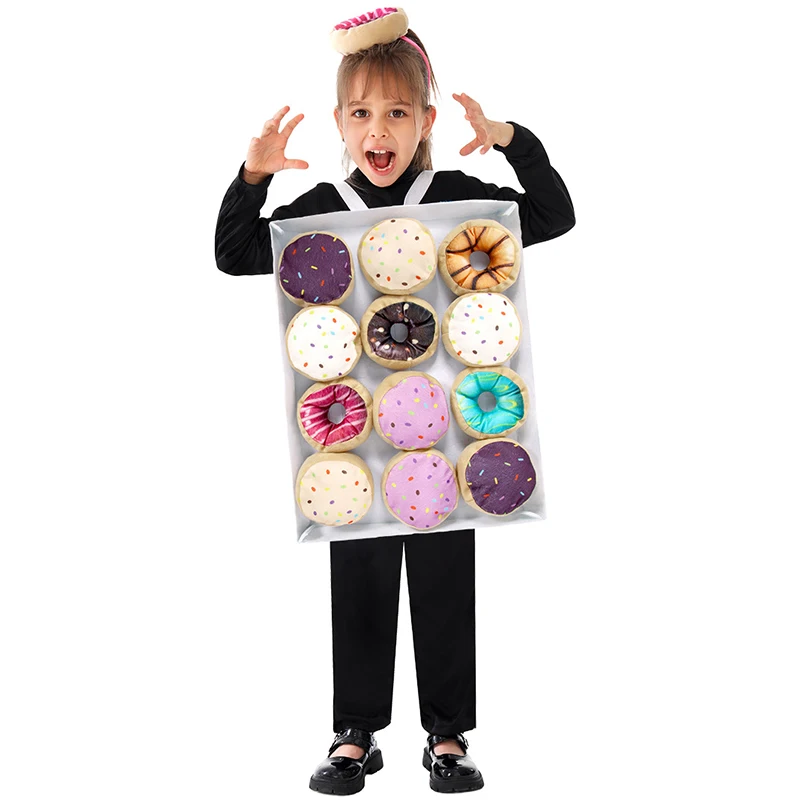

Enfant Doughnut Box Halloween Fancy Dress Up Enfants Dessert World Book Day Outfit Pink Niño Dozen Donuts Costume