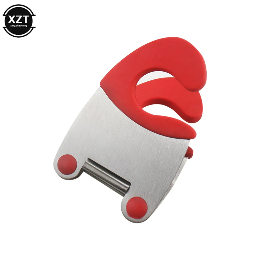 1 pçs clipe de fixação de panela de sopa de aço inoxidável clipes laterais de borracha anti-escaldante colher titular gadgets de cozinha