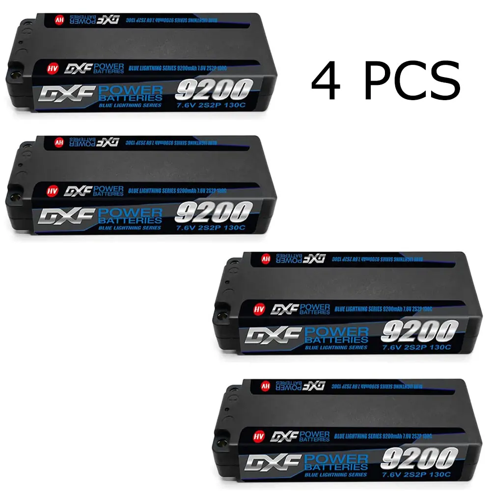 DXF 2S 7,6V 5mm Bullet Graphene 9200mah 8000mah 7200mah 8400mah 10000mah Lipo Batterie Wettbewerb Short-Pack für RC 1/10 Auto