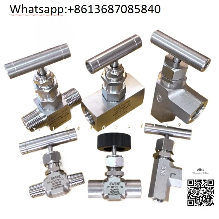 Imported high-quality stainless steel SUS316L high pressure 6000PSI mini NV series threaded instrument needle valve