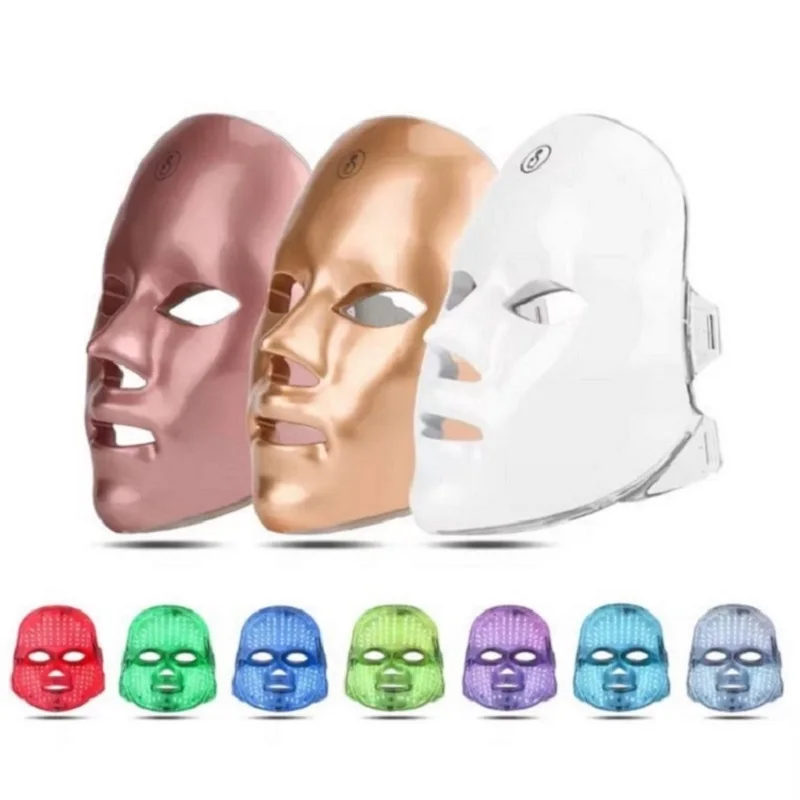 Wholesale LED Face Mask Light Photon Therapy Skin Rejuvenation Anti Acne Wrinkle Removal Electric LED Facial Mask 7 Colors