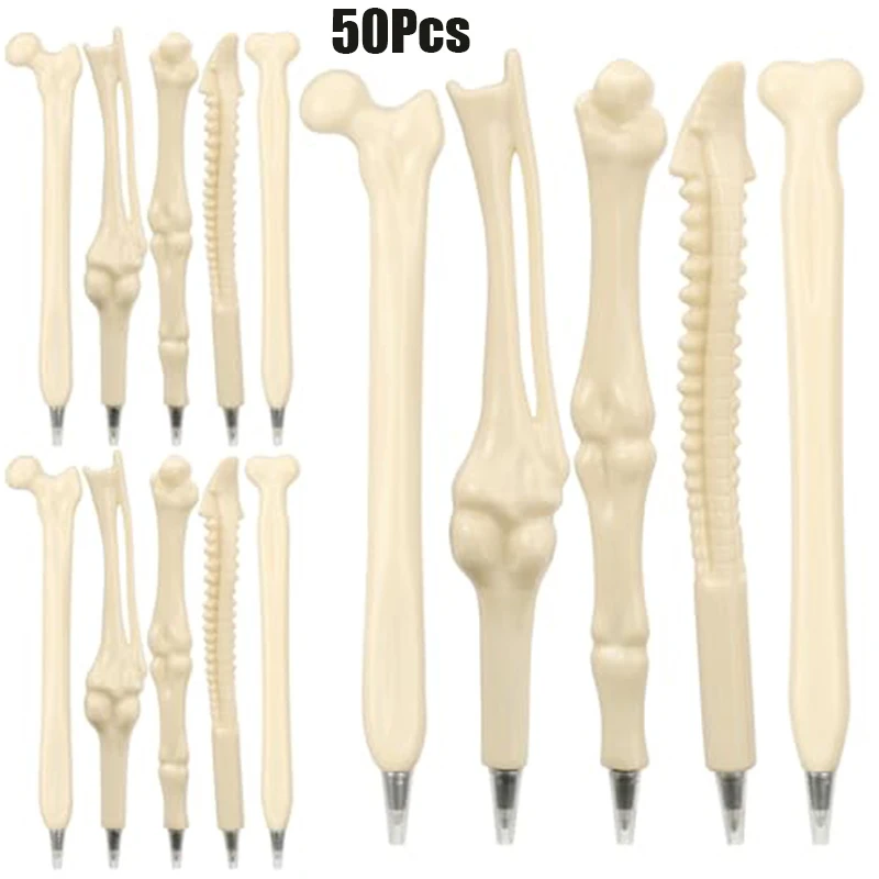 50pcs-bone-shape-ballpoint-pens-novelty-skeleton-bone-pens-for-halloween-party-favors