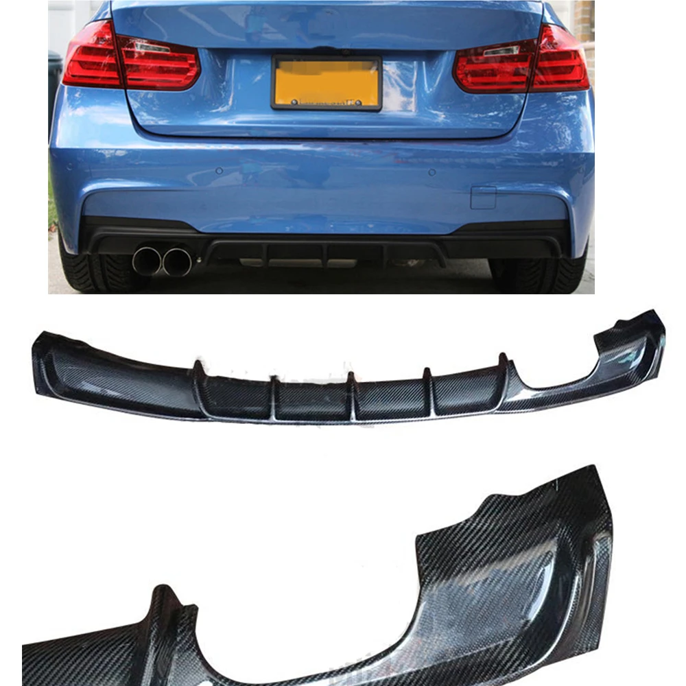 Car Rear Diffuser Bumper Lip Spoiler Splitter One Side Dual Out Auto Part For BMW 3 Series F30 F31 2012-2018 M-Sport