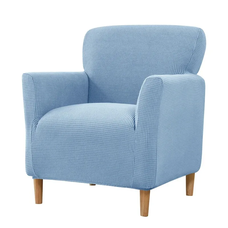 Elastic Single Sofa Covers Home Bar Counter Hotel Spandex Armchair Slipcovers for Living Room Polar Fleece Tub Club Chair Cover