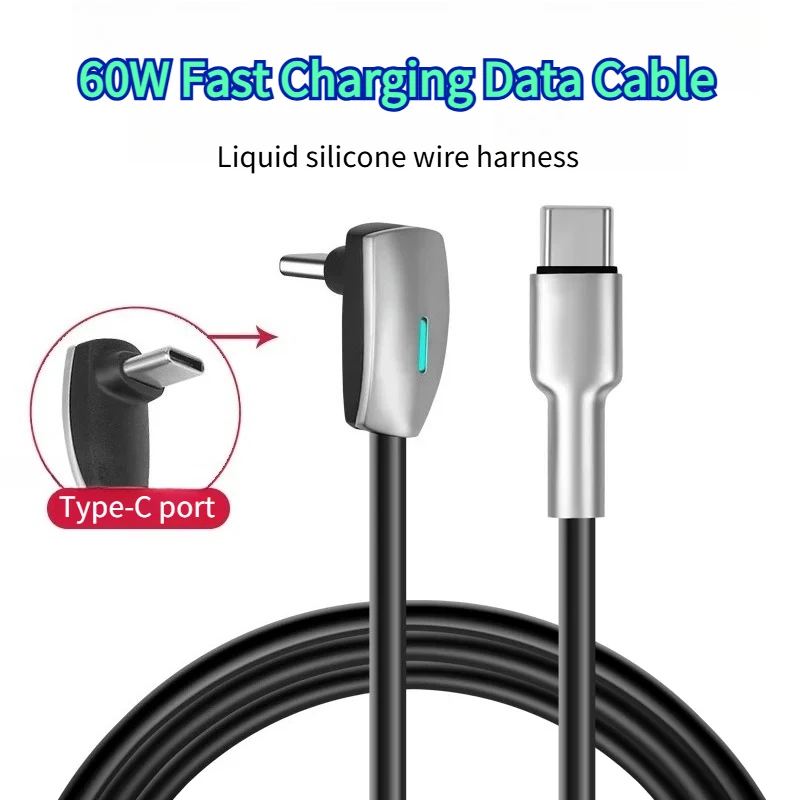 PD 60W For Tesla CarPlay USB C to Type C Super Fast Charging Cable For iPhone 15 Pro Max Samsung Galaxy S24 Model Y 3 X S Series