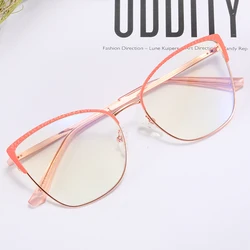 Alloy Frame Glasses Full Rim Eye Glasses Women Spring Hinges ShortSighted Oculos De Grau Spectacles 91229