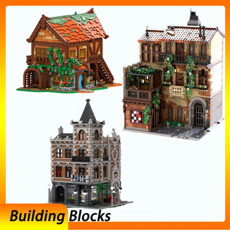 

Spot MOC-189669 Medieval Building Blocks Workshop 75297 Photography Studio 131698 Movie Scene Modular Street Scene House Decorat