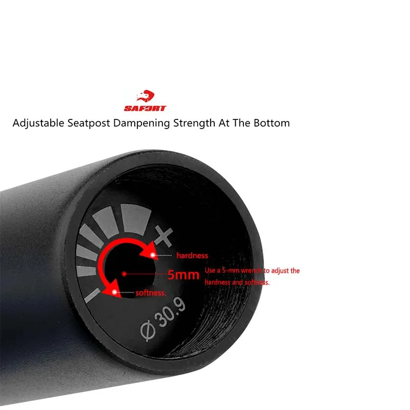 SAFORT Faltrad-Sattelstütze/Aluminium-Sattelstütze 30,9/31,6 mm/33,9/34,9 mm x 580 mm Sattelstütze/Fahrradzubehör – Detail 6