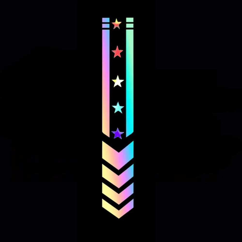 Star Arrow Stripes Car Motorbike Sticker Motorcycle Reflective Stickers Fender Decals Scooter Safety Driving Refit Accessories image 5