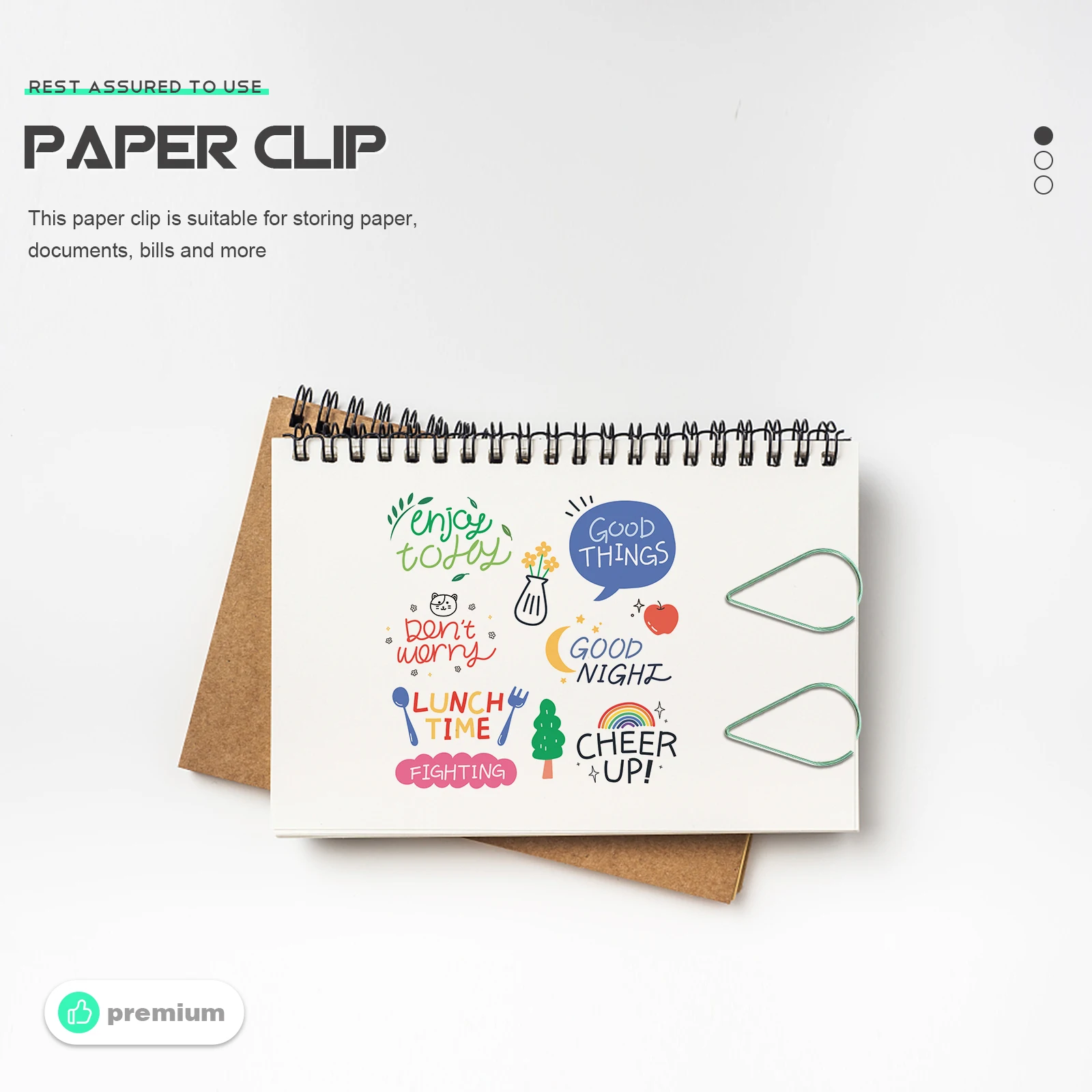 10Pcs Dripping Shaped Paper Clips Decorative Metal Note Clip for Home School Office Use Multi-Use Small Office Accessories