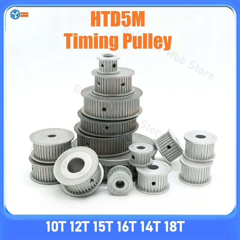 

HTD 5M Timing Pulley 10T 12T 14T 15T 16T 18T Synchronous Wheel 10Teeth 12Teeth 14Teeth 15Teeth 16Teeth 18Teeth Belt Pulley