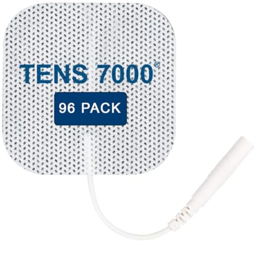 

TENS 7000 Official TENS Unit Electrode Pads - 96 Pack Premium Quality OTC TENS Unit Replacement Pads 2" X 2" - Compatible with