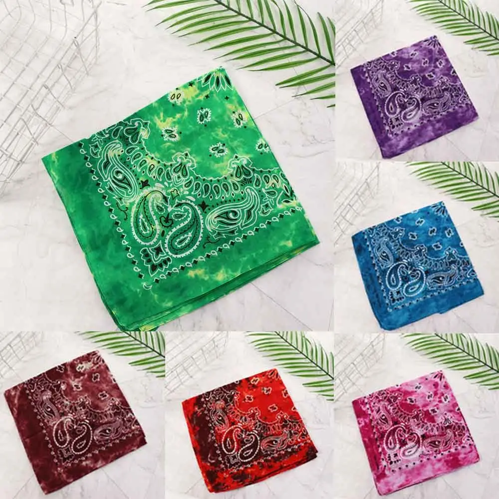 

Seamless Bandana Hair Band Square Scarf Cashew Tie-dye Hip Hop Headwea Hip Hop Paisley Headband Cycling Outdoor Tie Dye Bandana
