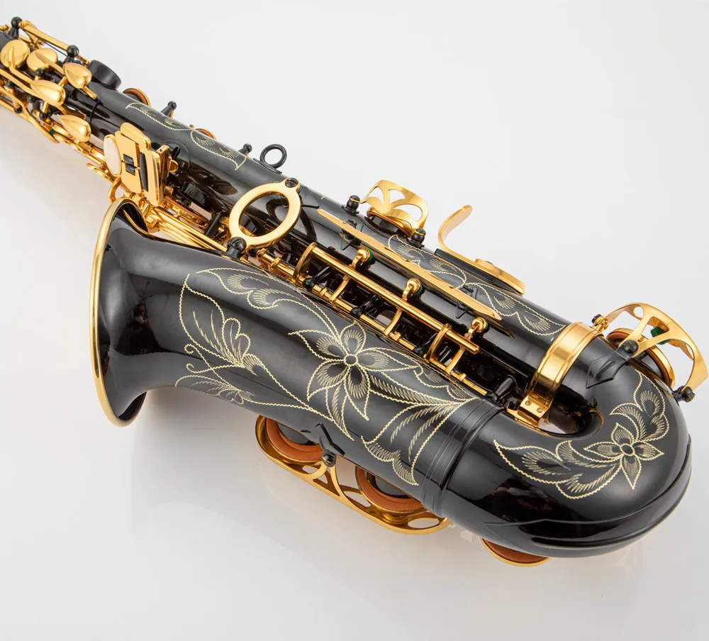 Handmade High Grade Professional Black Printed Eb Alto Saxophone