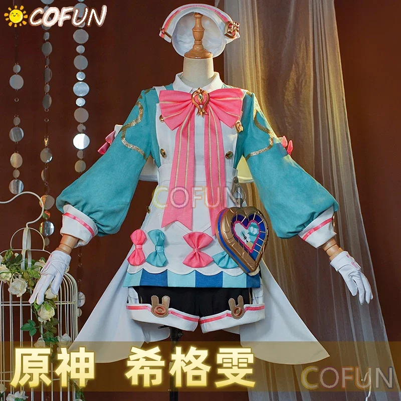 COFUN Sigewinne Cosplay Costume Genshin Impact Game Suit Sweet Lovely Maid Halloween Party Role Play Outfit Women XS-XXL