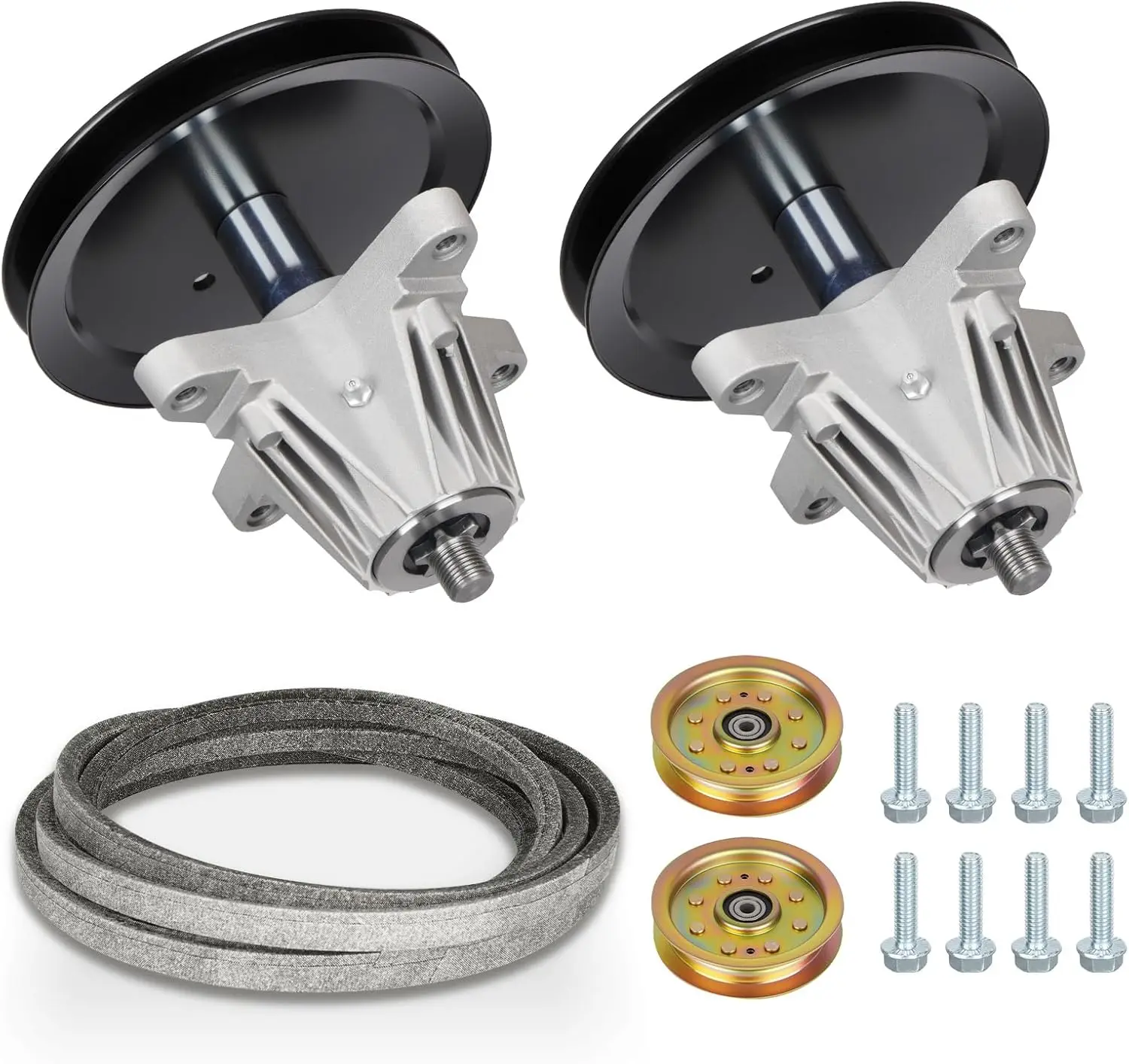 

Комплект для восстановления деки газонокосилки 46 дюймов с шпинделями, направляющими роликами и ремнем для обслуживания трактора