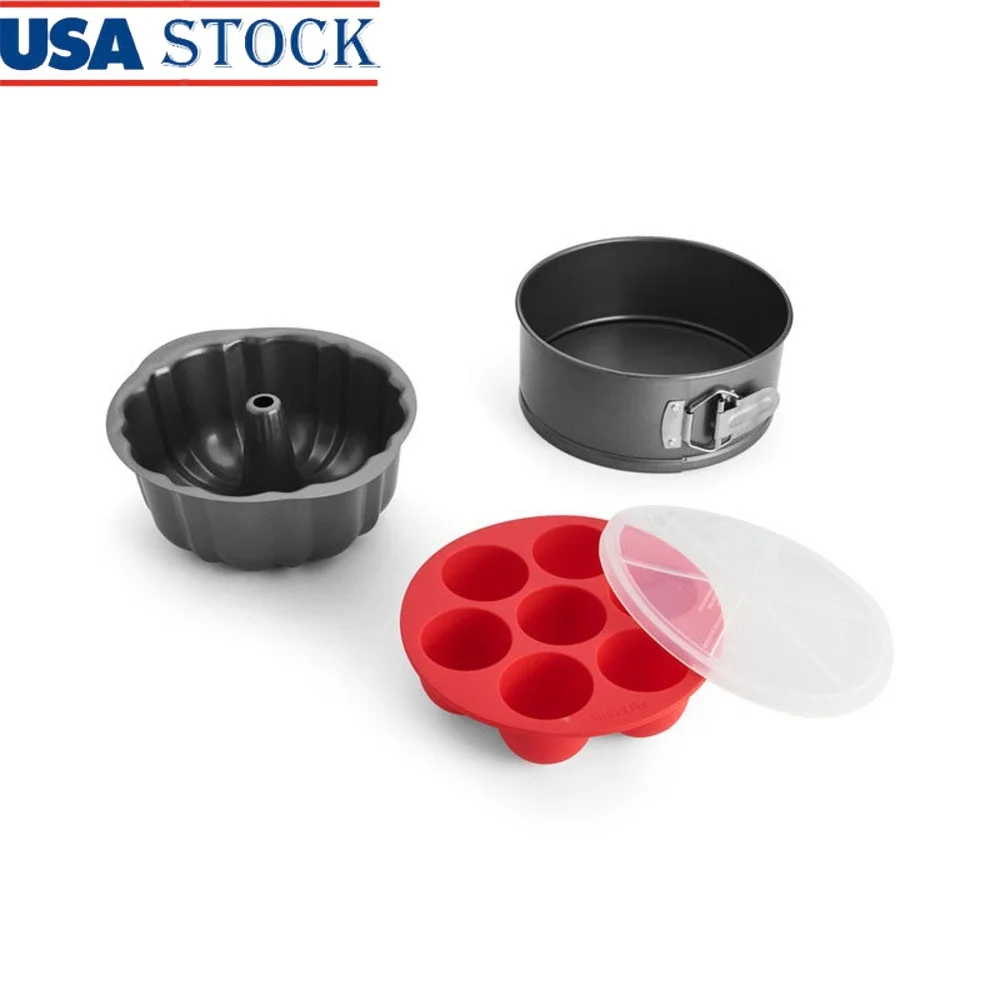 

Non-Stick 4-Piece Baking Accessory Set Oven Air Fryer Compatible Egg Bites Tray Food Storage Easy Cleanup Casserole Pan