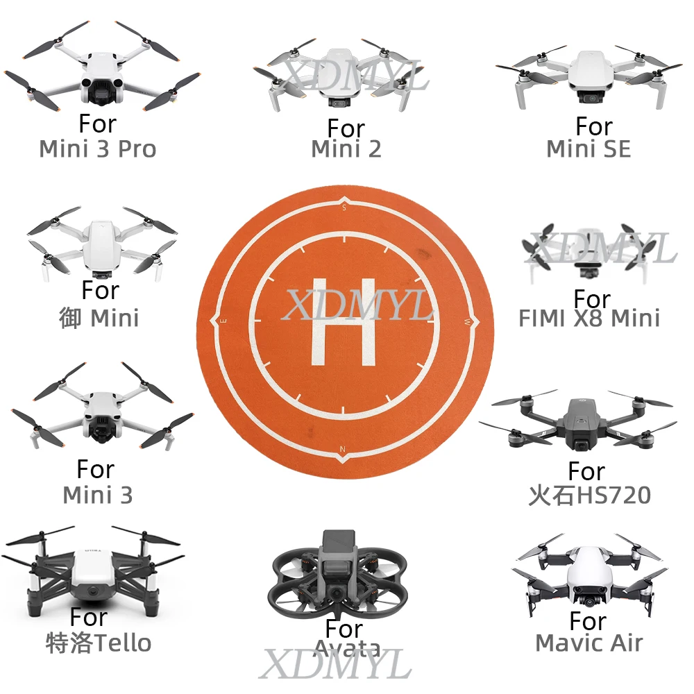 40/50/60cm Foldable Quadcopters Pad For DJI Mini 4 Pro/Air 3S/Avata 2/Mavic 3 Pro/FIMI X8 SE/Neo Landing Pad Drone Accessories