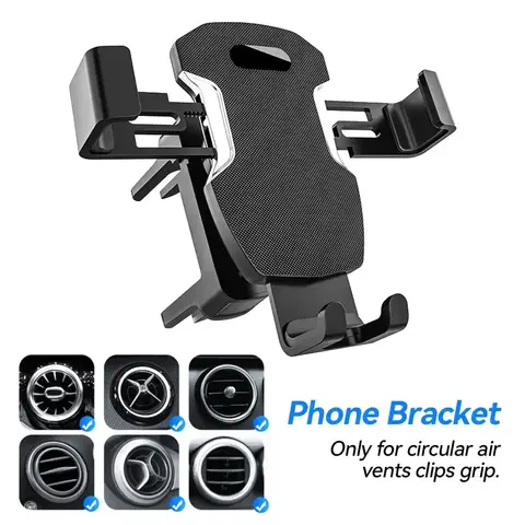 Uniwersalny okrągły samochodowy klips wentylacyjny Stojak na telefon komórkowy 17 mm Podstawa z głowicą kulową do Mercedes Benz Okrągły uchwyt samochodowy na telefon z wylotem powietrza
