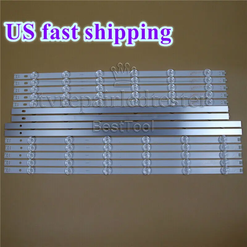 

Kit/14pcs LED Strip For LG 55" TV 55LN575 55LN5100 55LA613 55LN5200 55LN5758