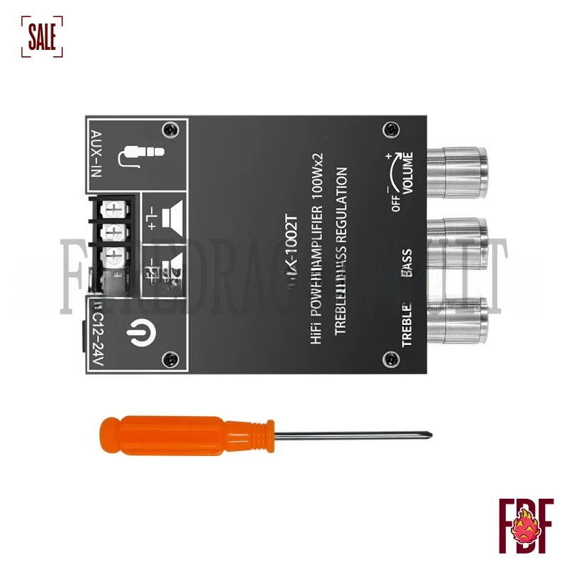 

100W 2 Channel Audio Amplifier Volume and Low Tone Adjustment ZK1002T