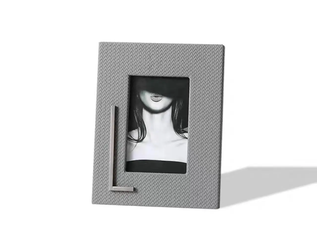 Modern Light Luxury Simple Leather Photo Frame Tabletop Decoration Birthday Party Gift