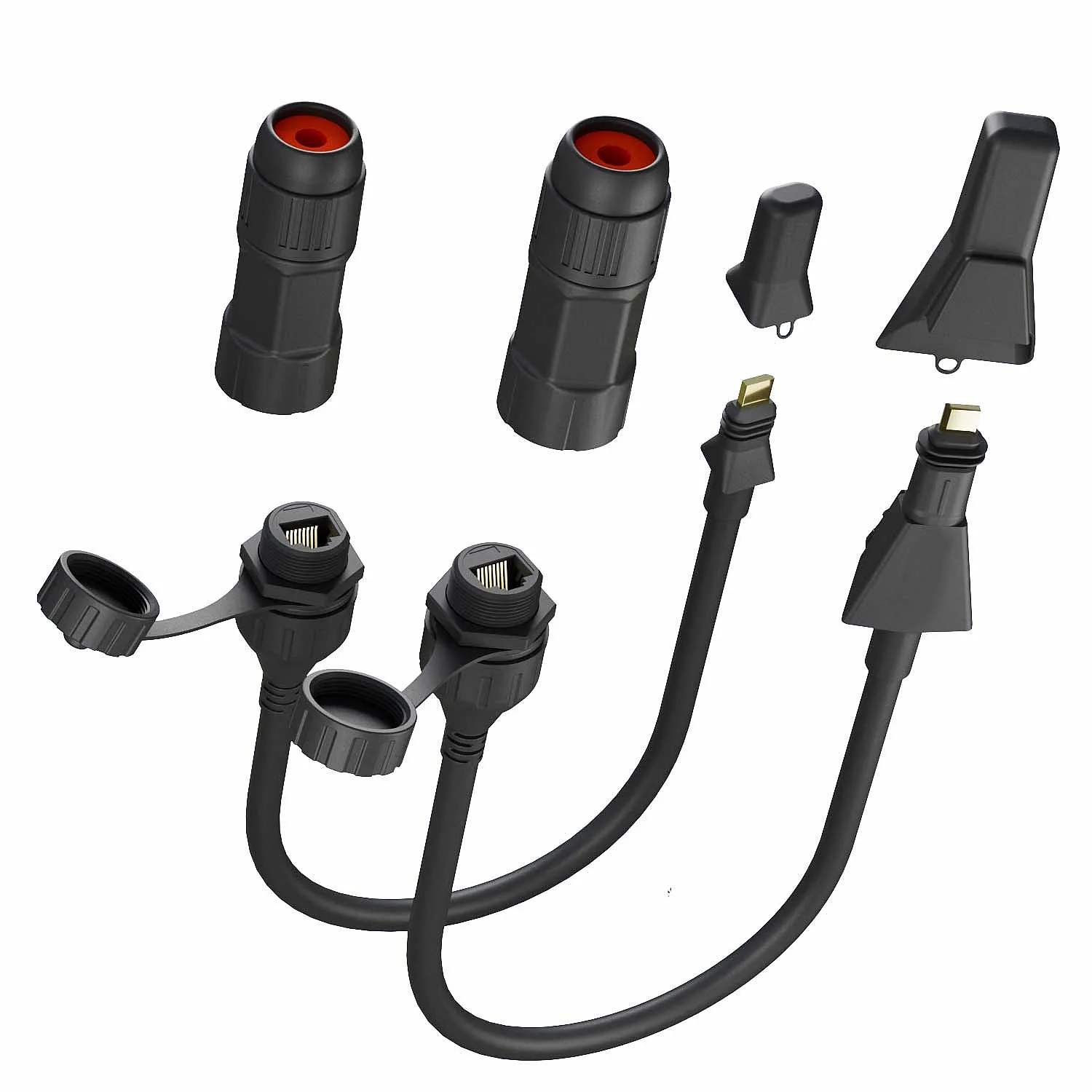 High Performance IP67 Waterproof Starlink Gen2 SPX to RJ45 Adapter Kit with Shielded Cable Accessory