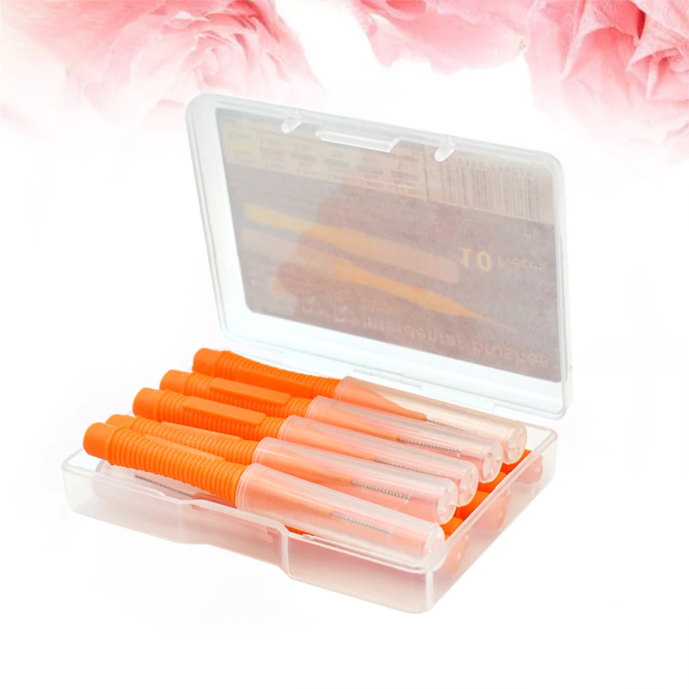 ชุดแปรงซอกฟัน 1 ชุด ป้องกันฟันผุ ทำความสะอาดซอกฟัน ไหมขัดฟัน แปรงซอกฟันสีเหลือง ทำความสะอาดเศษอาหาร