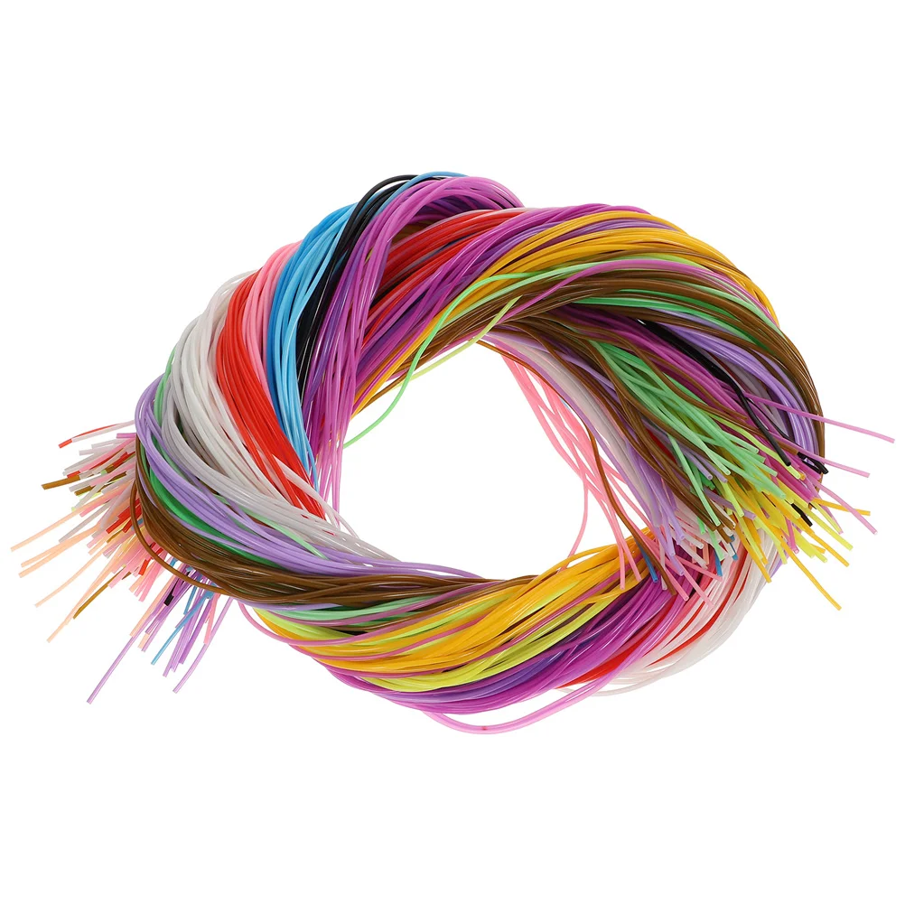 200 Pcs Crafting Rope Bracelet Cord Colorful Braided Plastic Lacing Jewelry Making