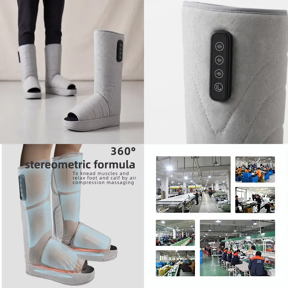 

【CHIMU HOME】 Factory Wholesale Portable Wearable Electric Shiatsu Air Pressure Foot & Calf Massager Machine Sport Wireless