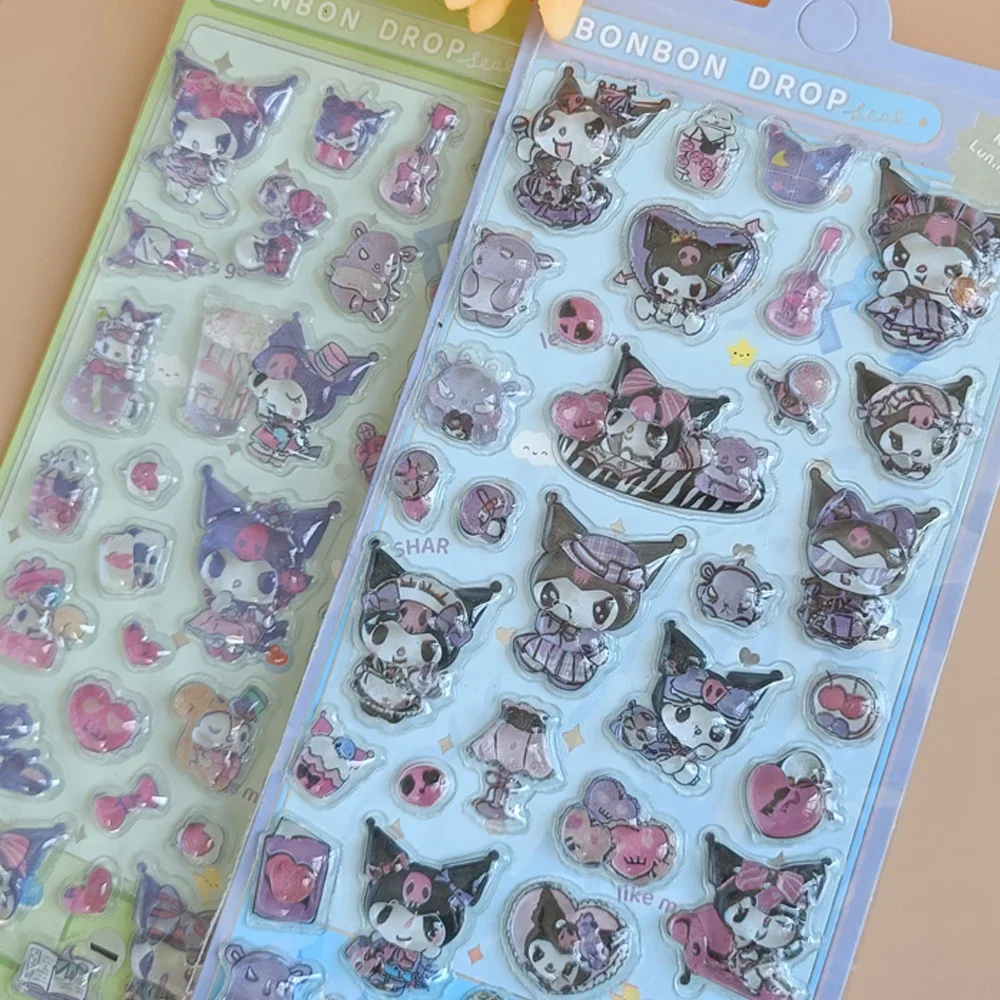 @ ملصقات Hello Kitty Cinnamoroll Melody Kuromi المقاومة للماء، ملصقات جيلي يدوية، مجموعة هاتف لعبة، ملصقات هدية عيد ميلاد #1
