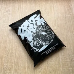 Zip Lock Custom Printed Black PVC Cosmetic Frosted Plastic Bag with Zipper custom packaging bags for clothing 100pcs