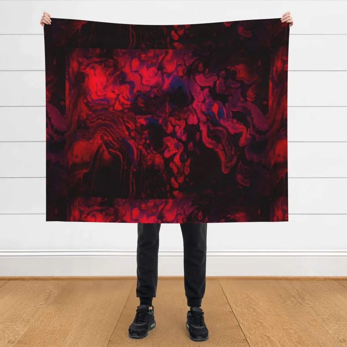 

Hot Coals Paint Pour Throw Blanket Nap funny gift Bed Fashionable valentine gift ideas Blankets