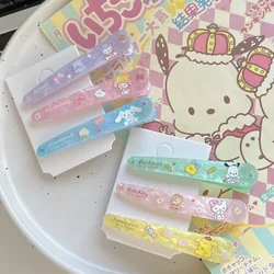 Kawaii pluć zacisk na nos Hello Kittys Pochaccos Kuromis urocza słodka dziewczyna z sercem karta z włosami wszechstronna studencka kreskówka nakrycie głowy