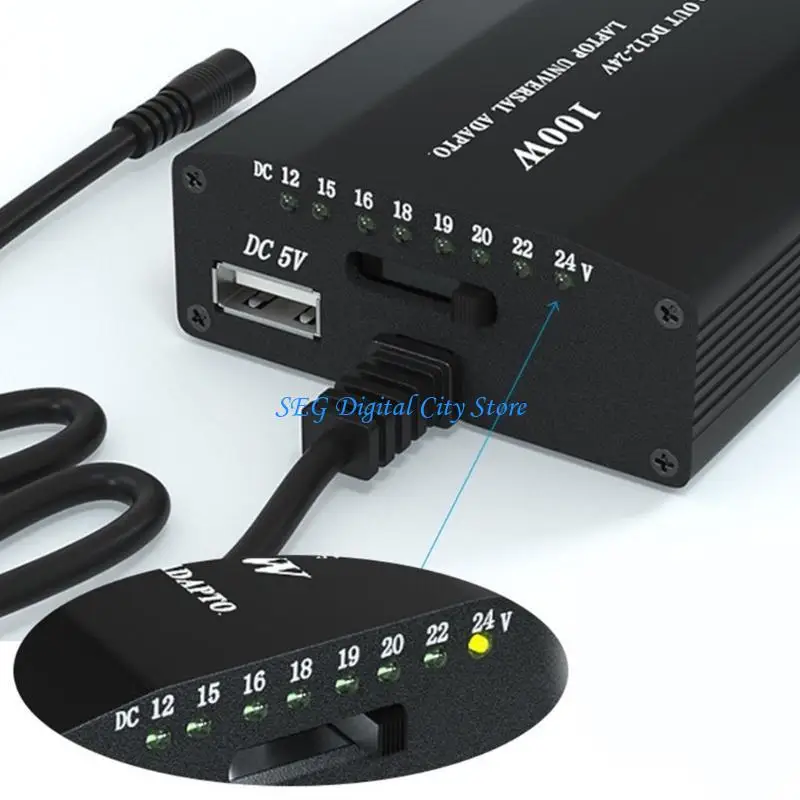 U75B Universal Laptops Convenient Notebook Supply Adapters with 8 Connectors for Notebook Computer