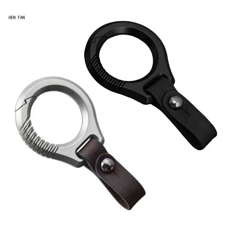 

Outdoor Titaniums Carabiner Keyring Waist Hanging Keychain Buckles AntiLost Quick Releases Spring Keyring Enduring M89D