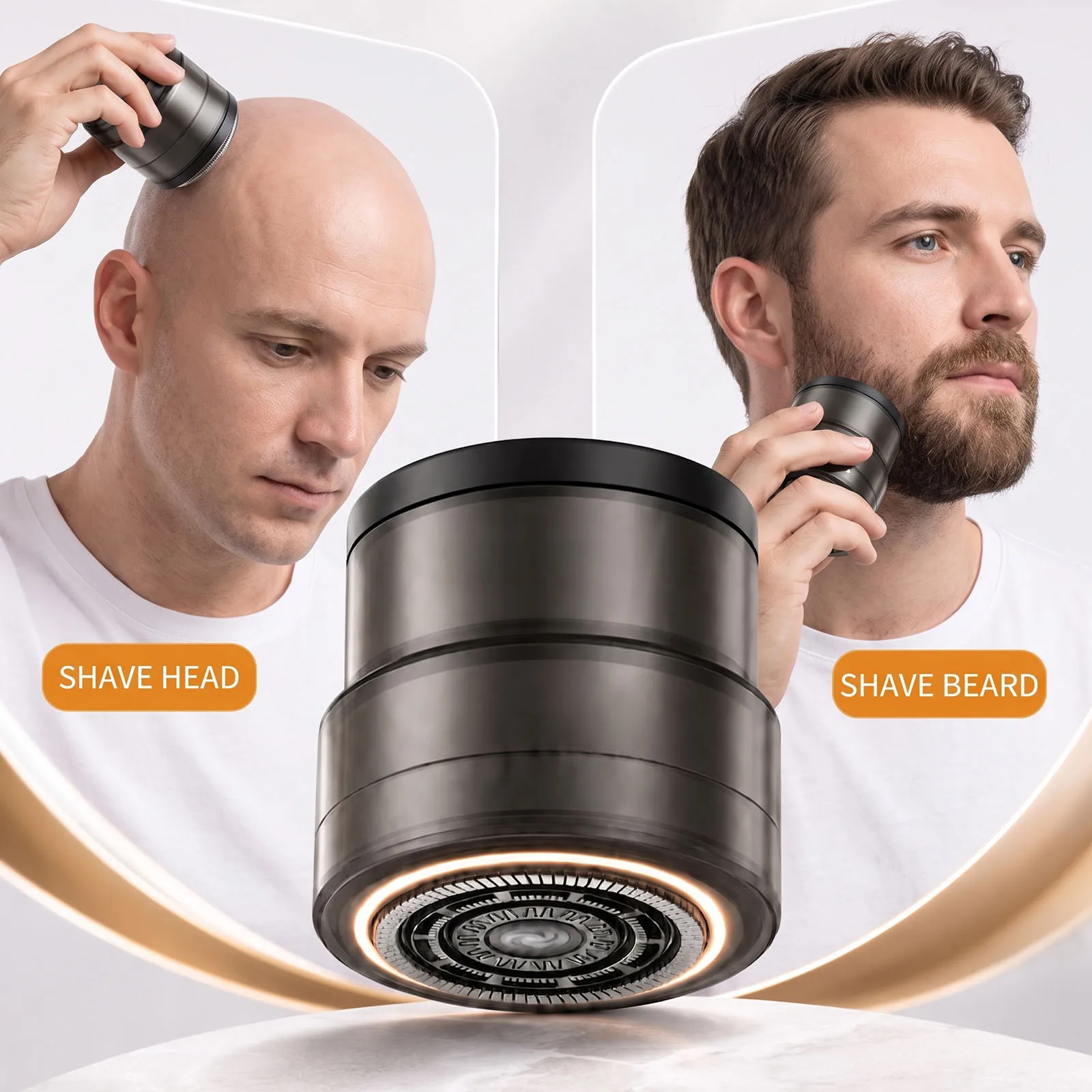 Electric 2-in-1 Shaver & Trimmer 30-Blade 360° Floating Rechargeable Cordless Portable Men