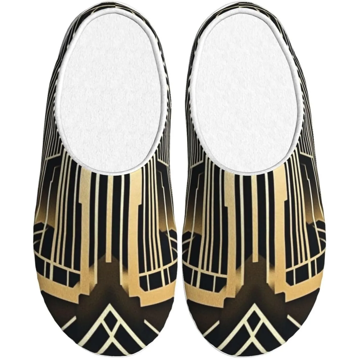 

Geometric Shapes Women’s Cozy Slippers Soft Cotton Indoor & Outdoor House Slippers With Anti-Slip Sole