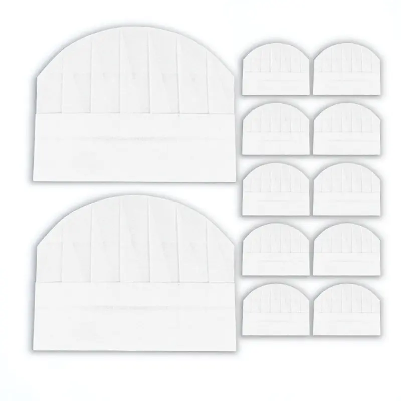 

12Pcs Kids Paper Chef Hats Comfortable Breathable White Disposable Cooking Caps Easy to Wear for Kitchen Restaurant Role Play