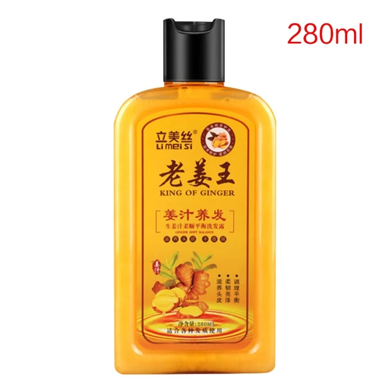 Champú jengibre antipérdida cabello, 280ml, hidrata y repara eficazmente cabello, envío directo