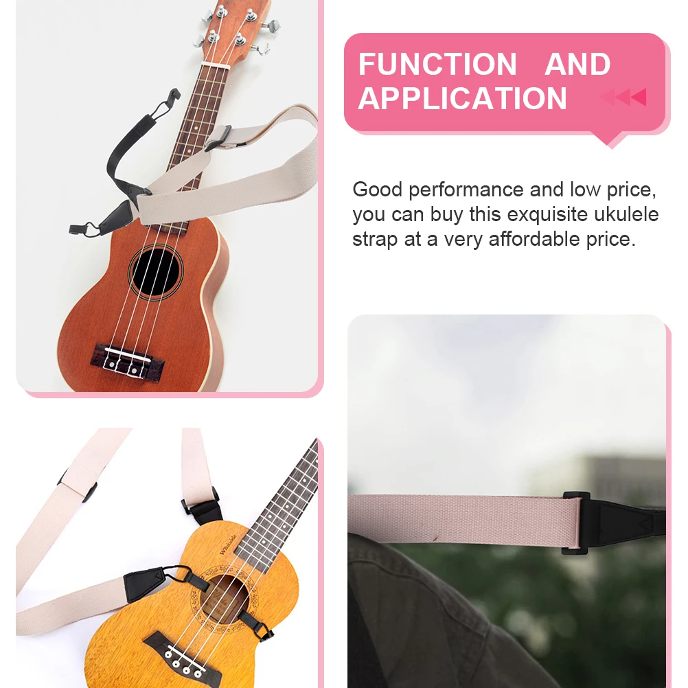 

1Pcs Simple Color Ukulele Strap Stylish Cotton Hanging Belt Music Instrument Accessory